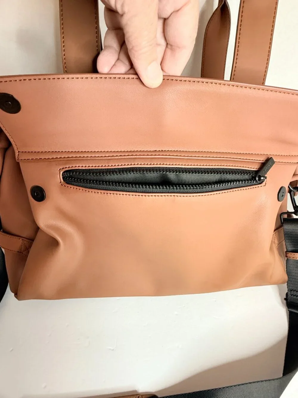 CALPAK Tan Brown Travel Duffel Weekender Carryon Overnight- Some Peeling